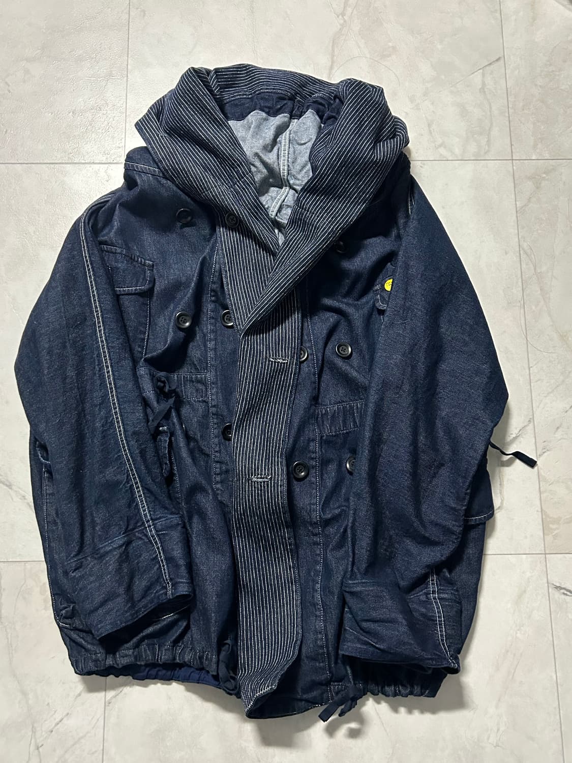 캐피탈 10온즈 데님 링 코트 인디고 상품이미지3