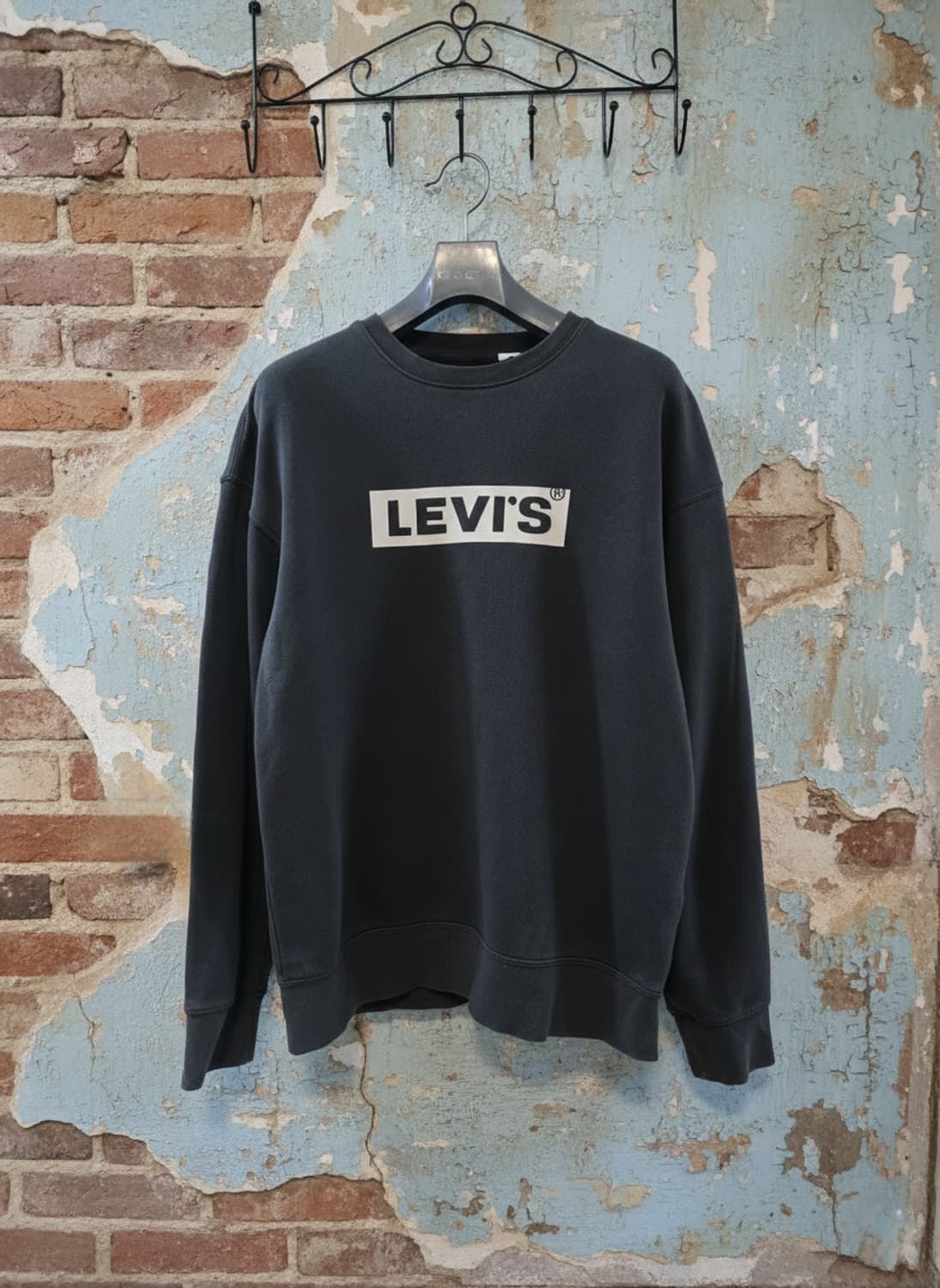 리바이스 진회색 오버핏 맨투맨 S 상품이미지1