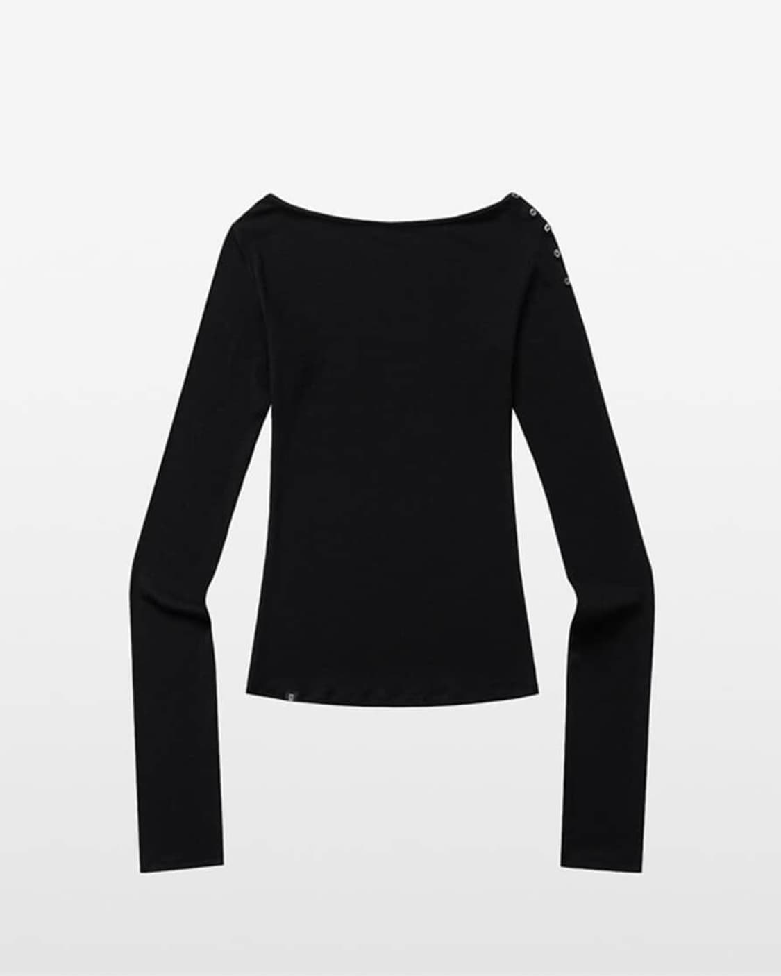 킴서울 킴즈서울 오픈 사이드 버튼 롱슬리브 블랙 상품이미지1