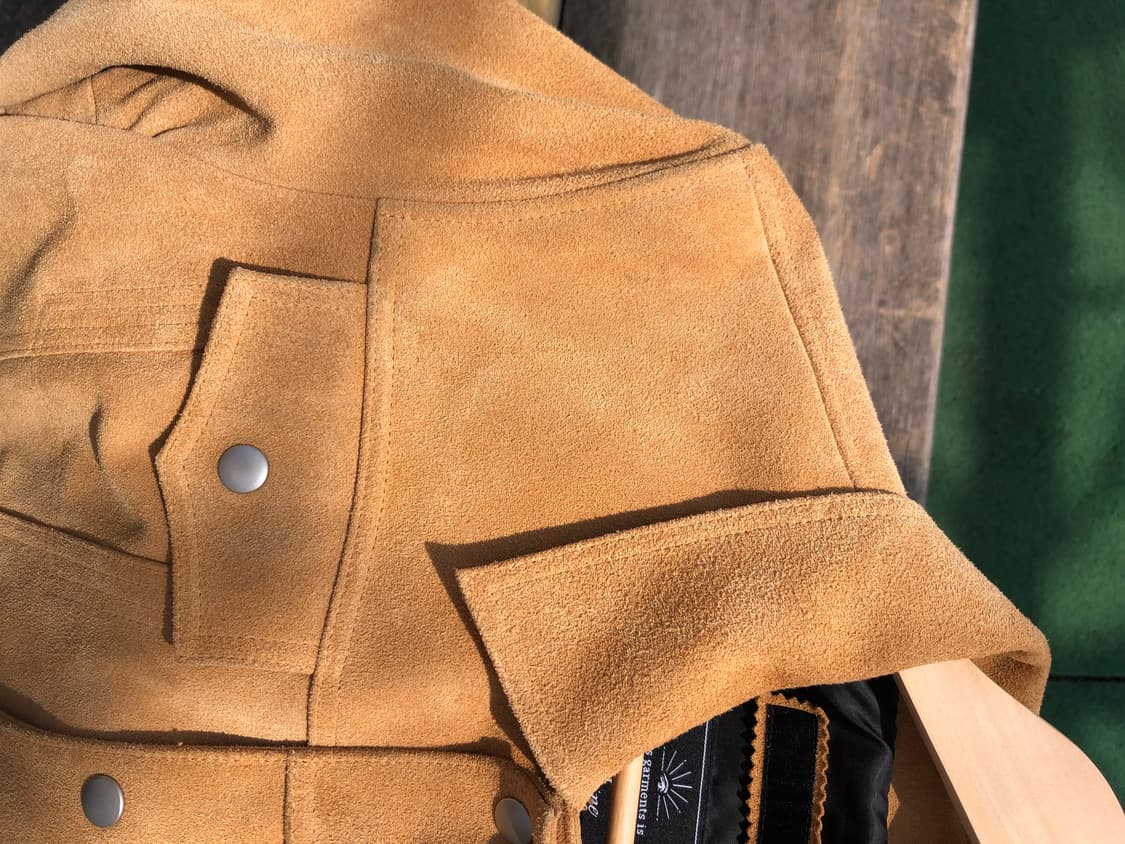 grand vision  카우하이드 레더 트러커자켓 상품이미지7