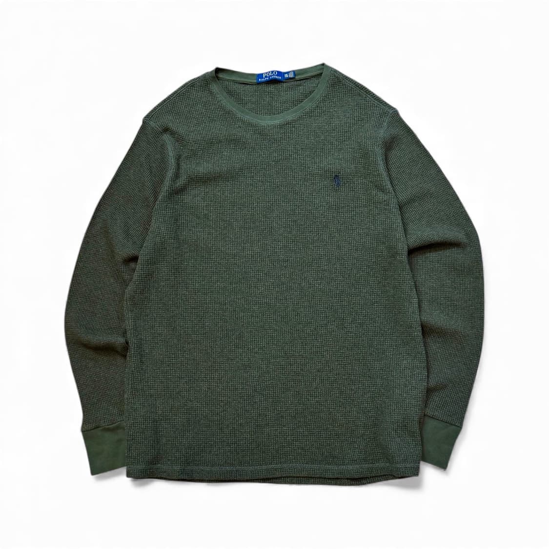 폴로 랄프로렌 올리브 카키 와플 코튼 니트 상품이미지1