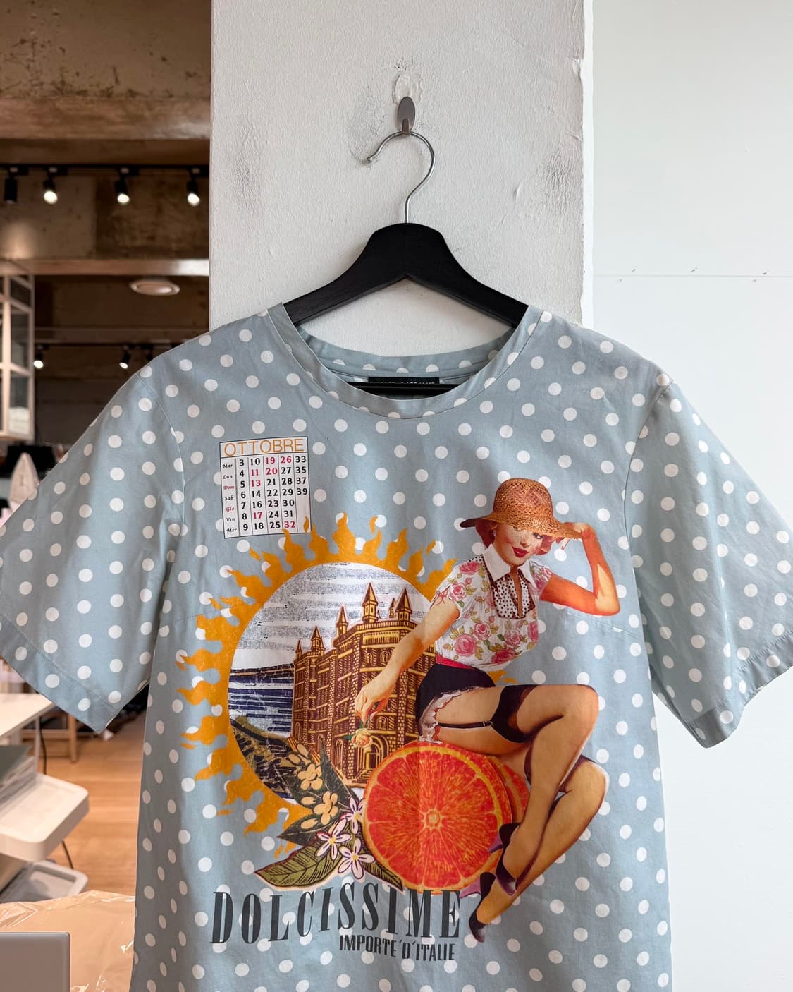 돌체앤가바나 블루 도트 비타 캘린더 걸 하프티  상품이미지3