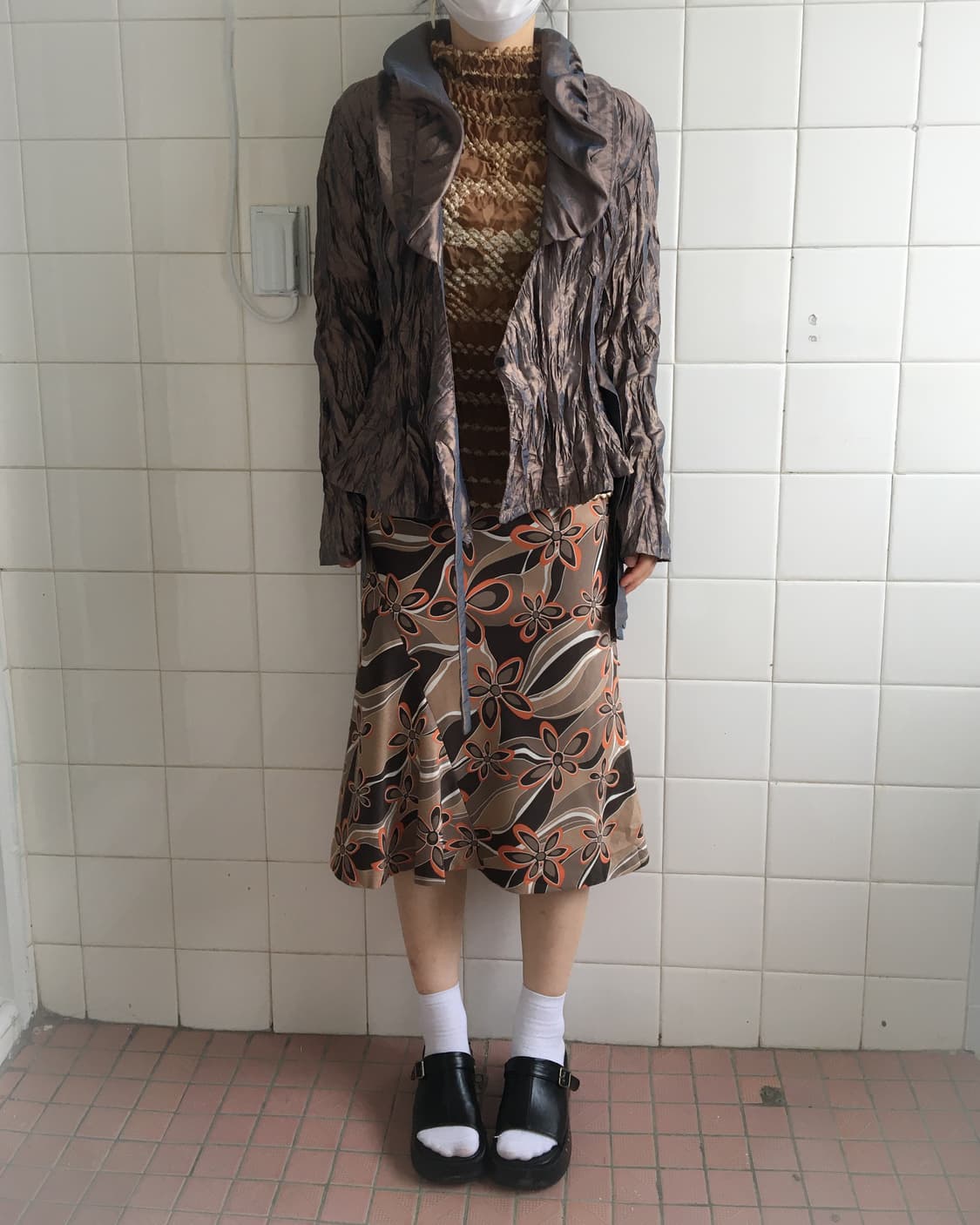 Tied wrap glossy pleats jacket 상품이미지7