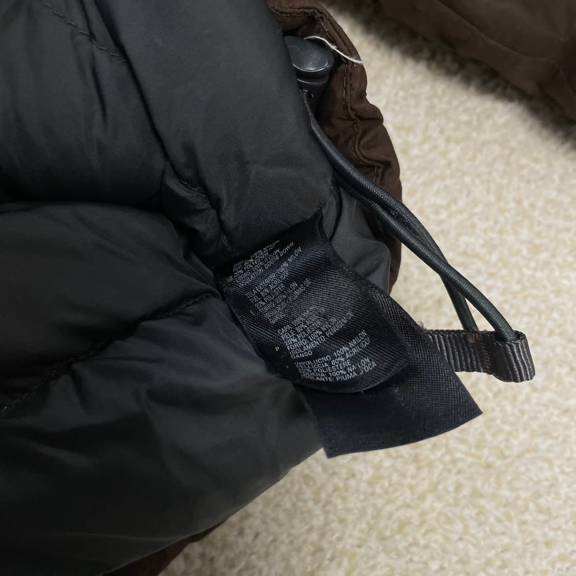 노스페이스 하이벤트 구스다운 후드 점퍼 브라운 상품이미지5