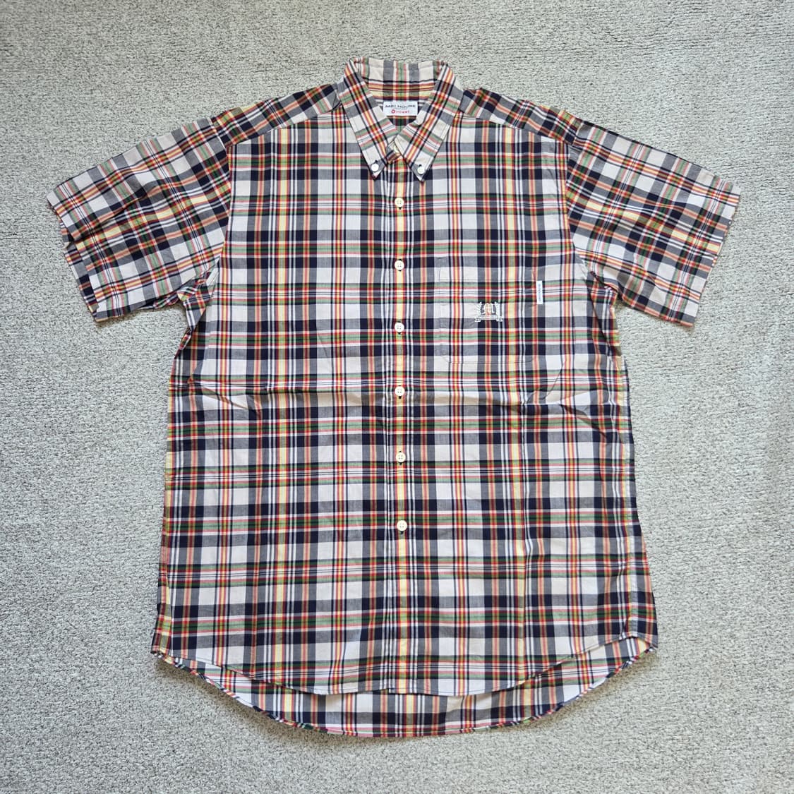 Miki House 반팔 체크 셔츠 L(100) 상품이미지1