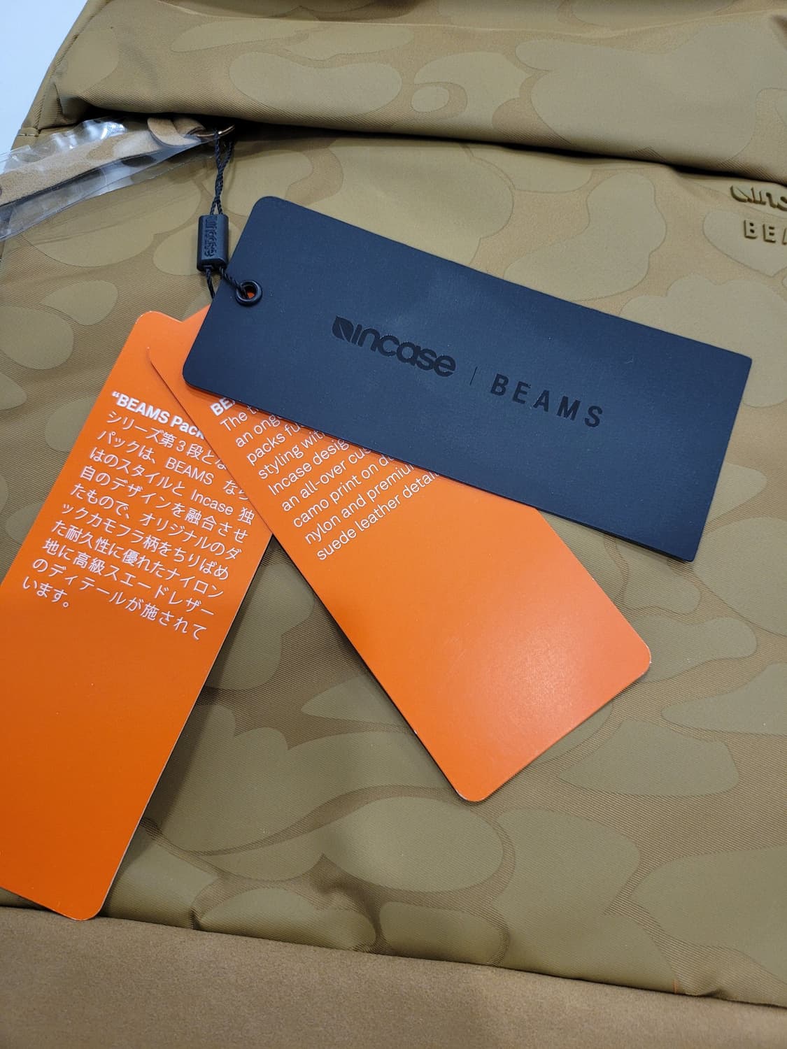 [새상품/한정판] 인케이스 x 빔즈(BEAMS) 시티 컴팩트 백팩 카멜  상품이미지9