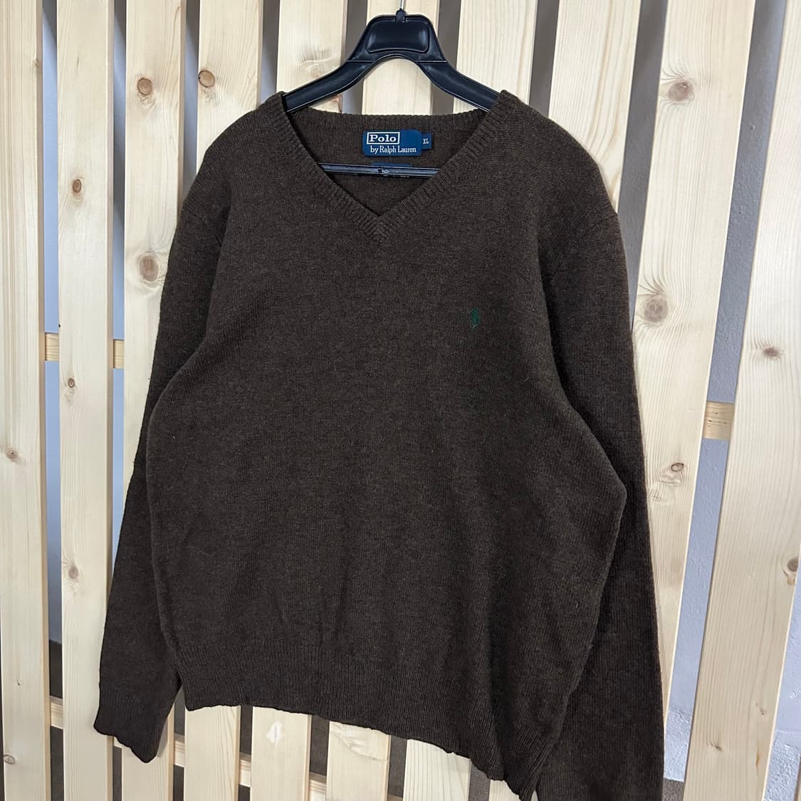 (L) 폴로 랄프로렌 브라운 브이넥 니트 상품이미지2