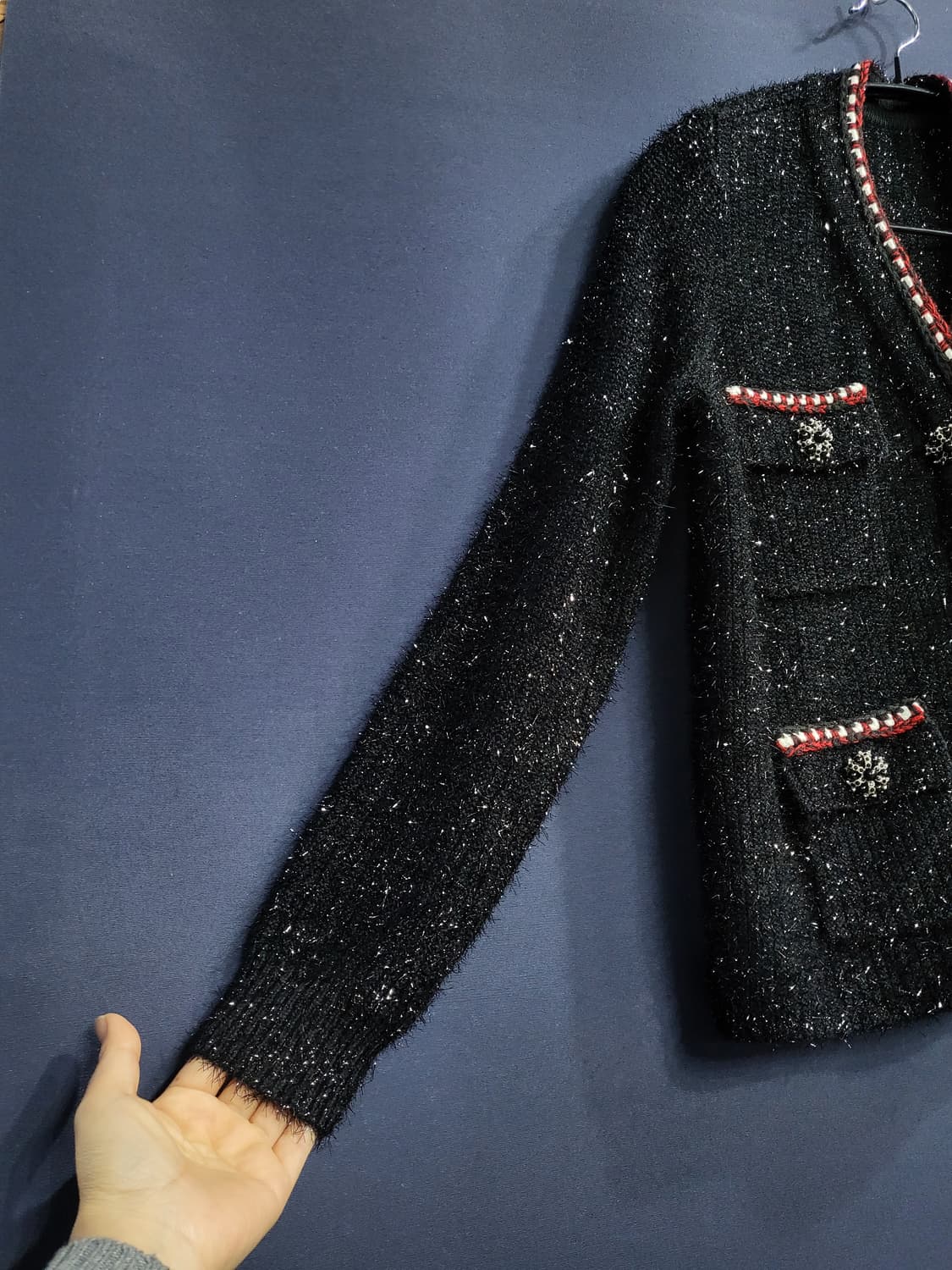 트위드 블랙펄자켓 상품이미지5