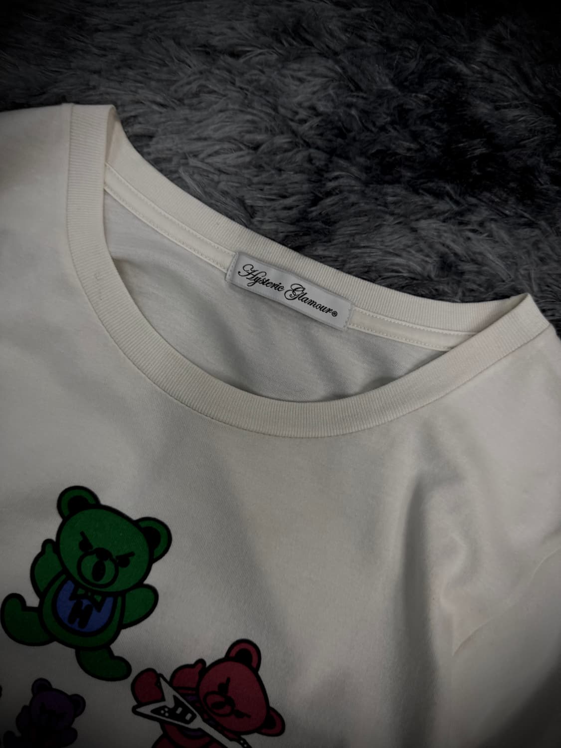 Hysteric Gla 무지개 퍽베어 소용돌이 등판 레터링 반팔 상품이미지6