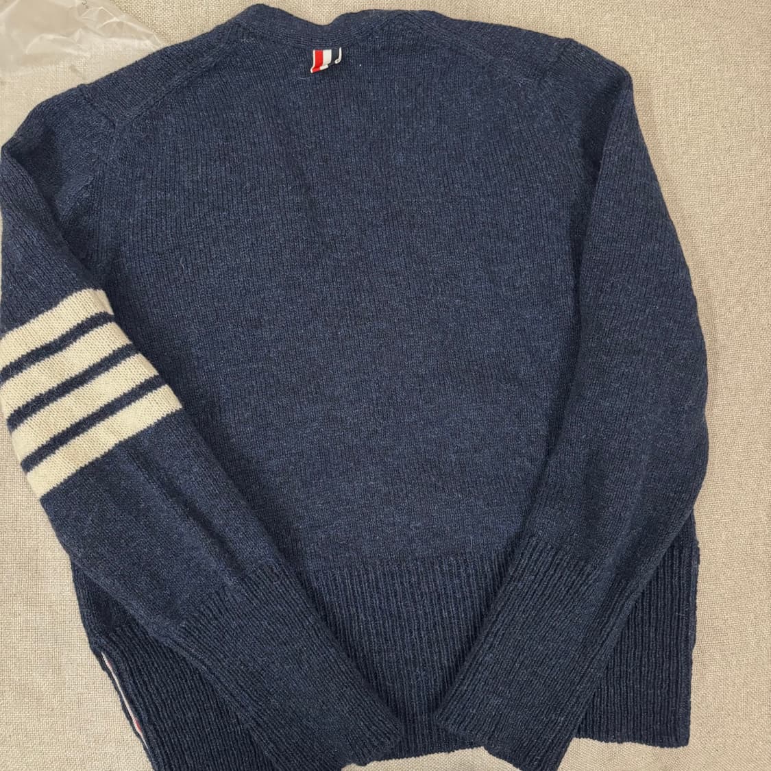 톰브라운 셰틀랜드 울 가디건 네이비 3 상품이미지2