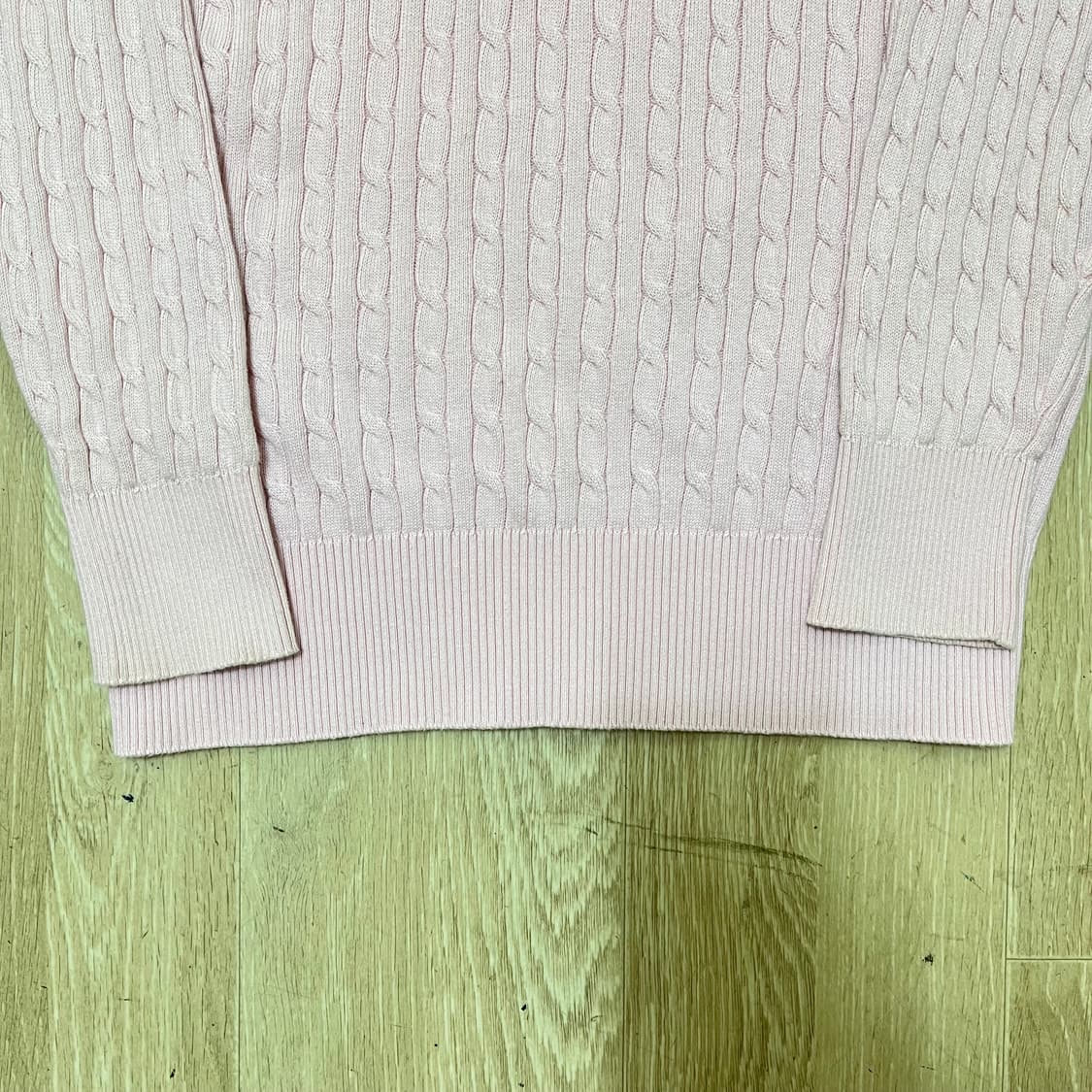 US폴로 여성 꽈배기 자수 로고 케이블 니트 스웨터 M(95) 상품이미지4