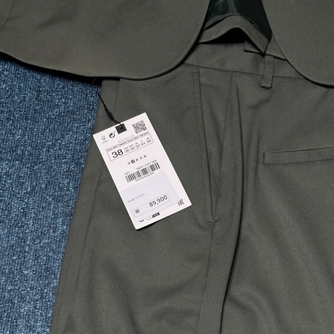 ZARA 자라 정장 세트 올리브, 스카이블루  상품이미지6