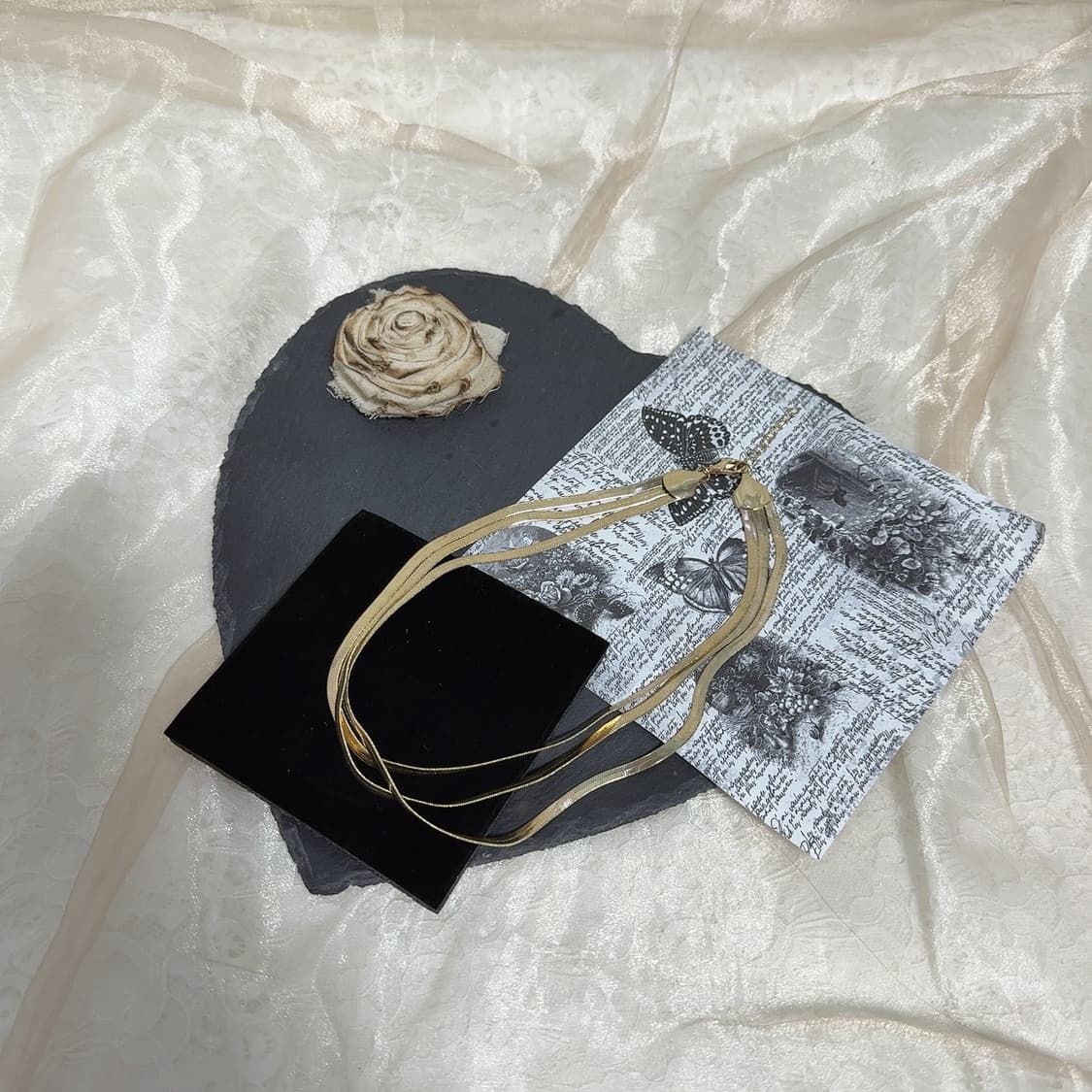 빈티지 레이어드 스네이크체인 목걸이 상품이미지2