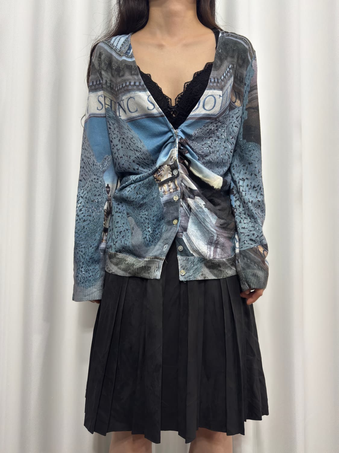 design shirring cardigan 상품이미지4