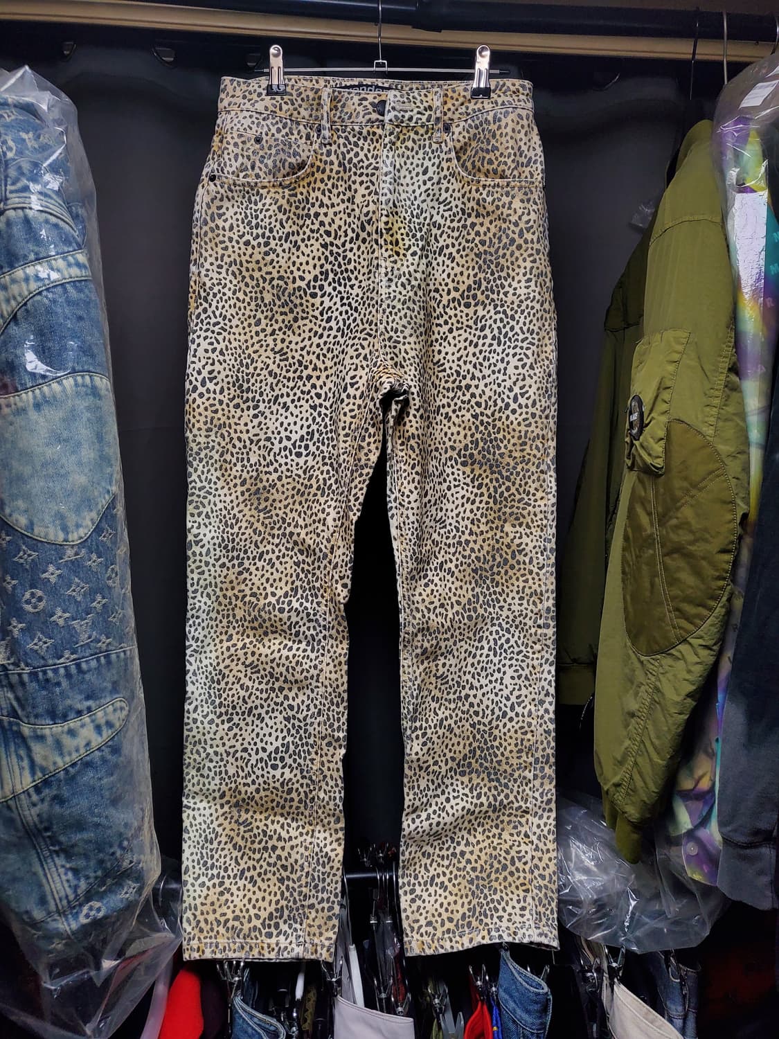 알렉산더왕 레오파드 워시드 데님팬츠 상품이미지1