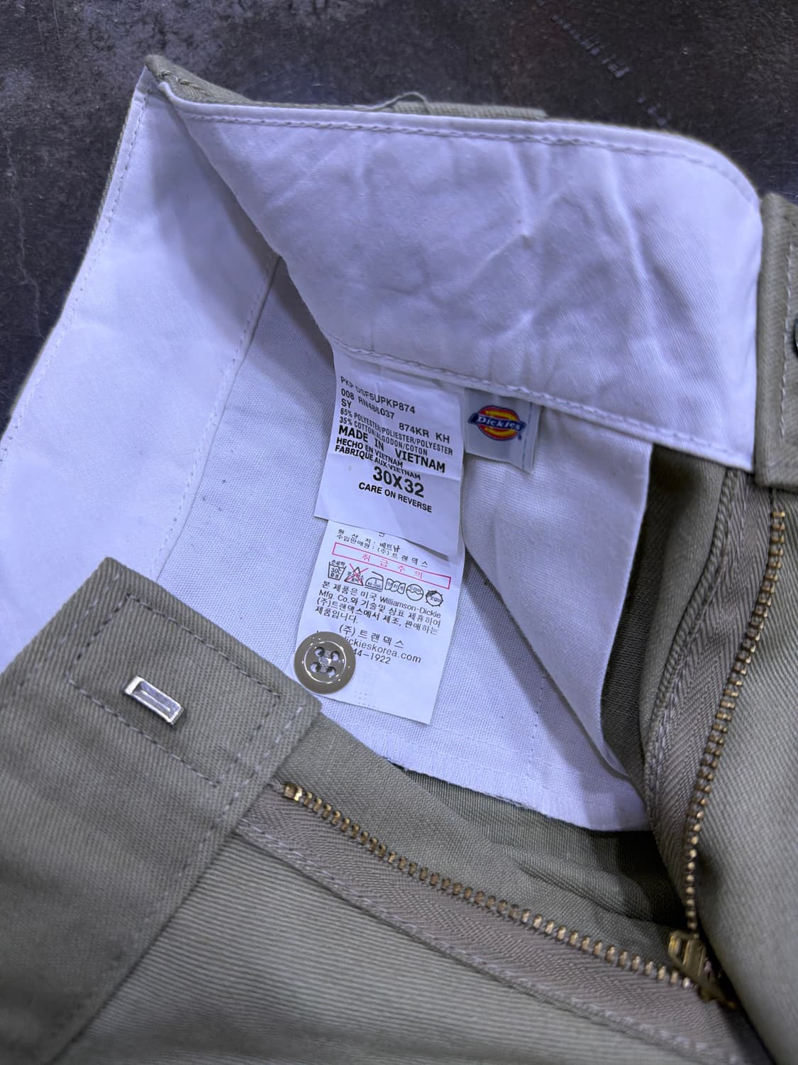 디키즈 874 워크팬츠 면바지 코튼팬츠 베이지 30 상품이미지8