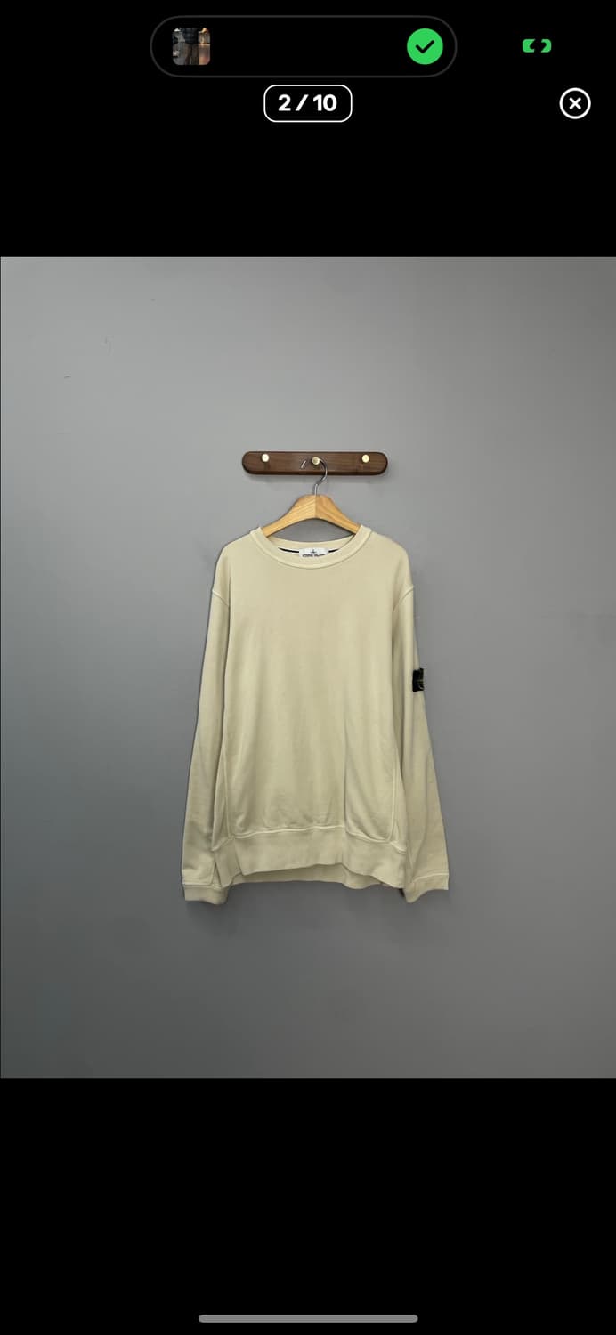 스톤아일랜드 와팬 패치 아이보리 맨투맨 A3317 상품이미지2