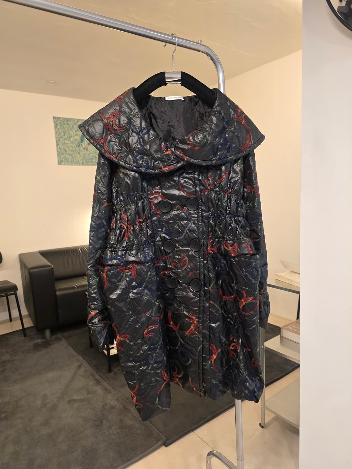 케이프코트 카키  퀼팅 자켓 상품이미지1