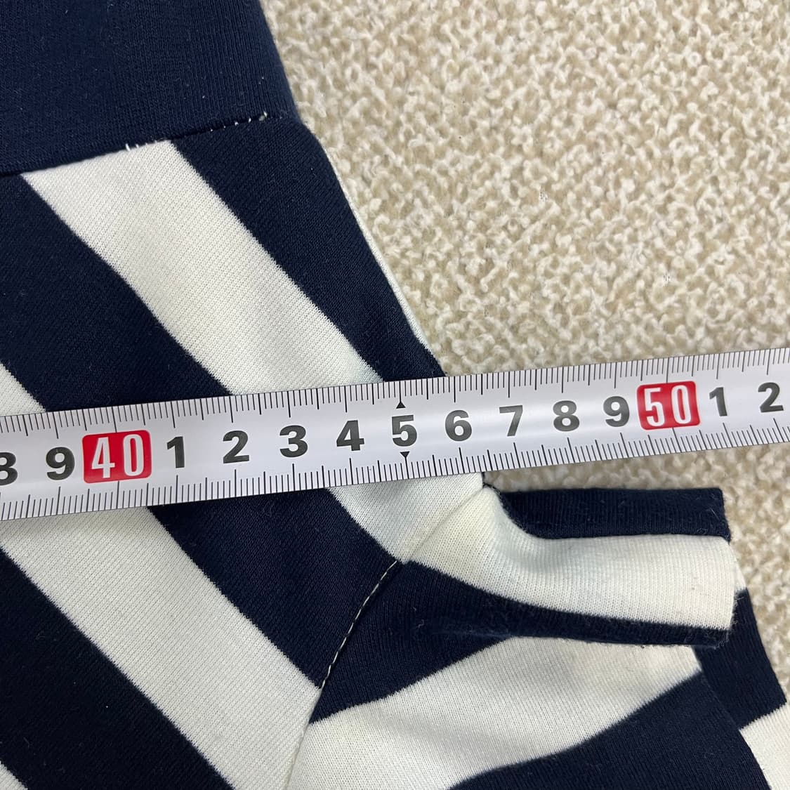 L 고급 언발 스트라이프 반팔 원피스 0123M 상품이미지8