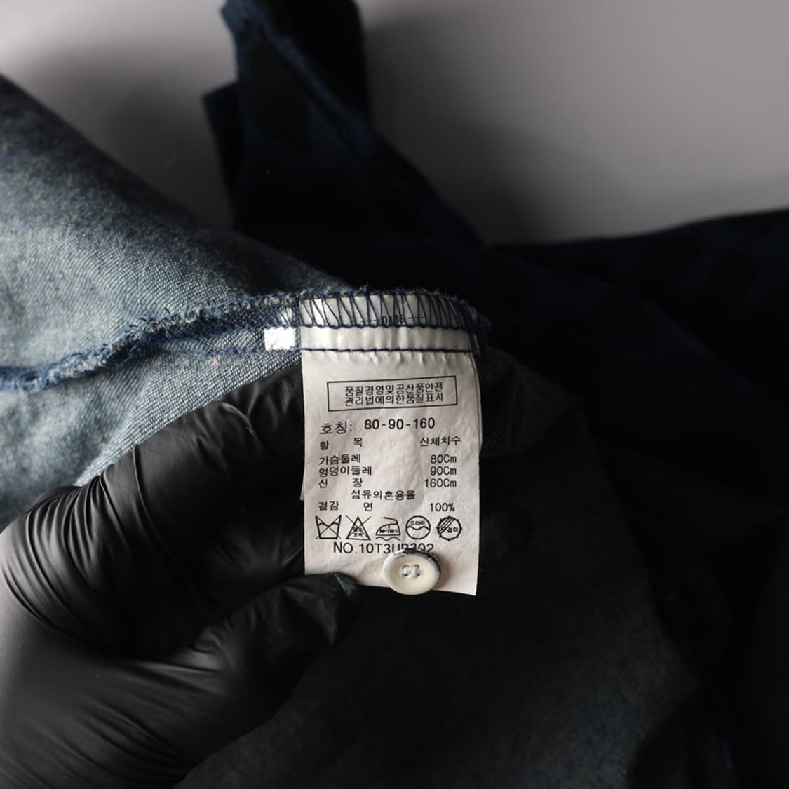 톰보이 레오파드 패턴 데님 셔츠 원피스 상품이미지7