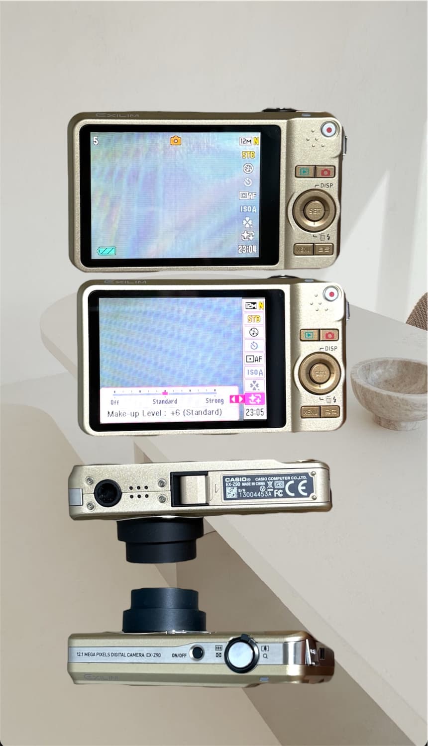 메이크업모드!) 카시오 엑슬림 EX-Z90 디카 빈티지 캠코더 캐논 상품이미지2