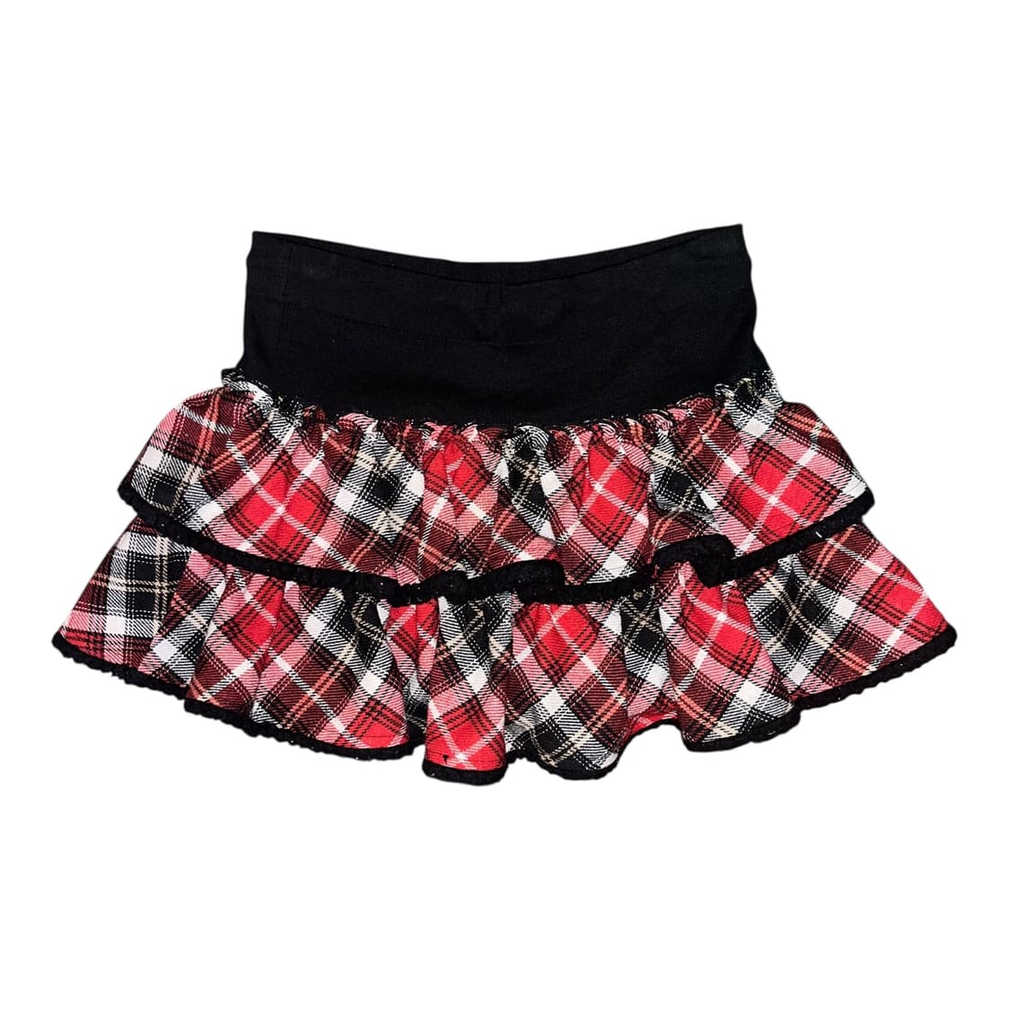TRALALA 트랄라라 타탄체크 밴딩 캉캉 스커트 갸루y2k키치 상품이미지3