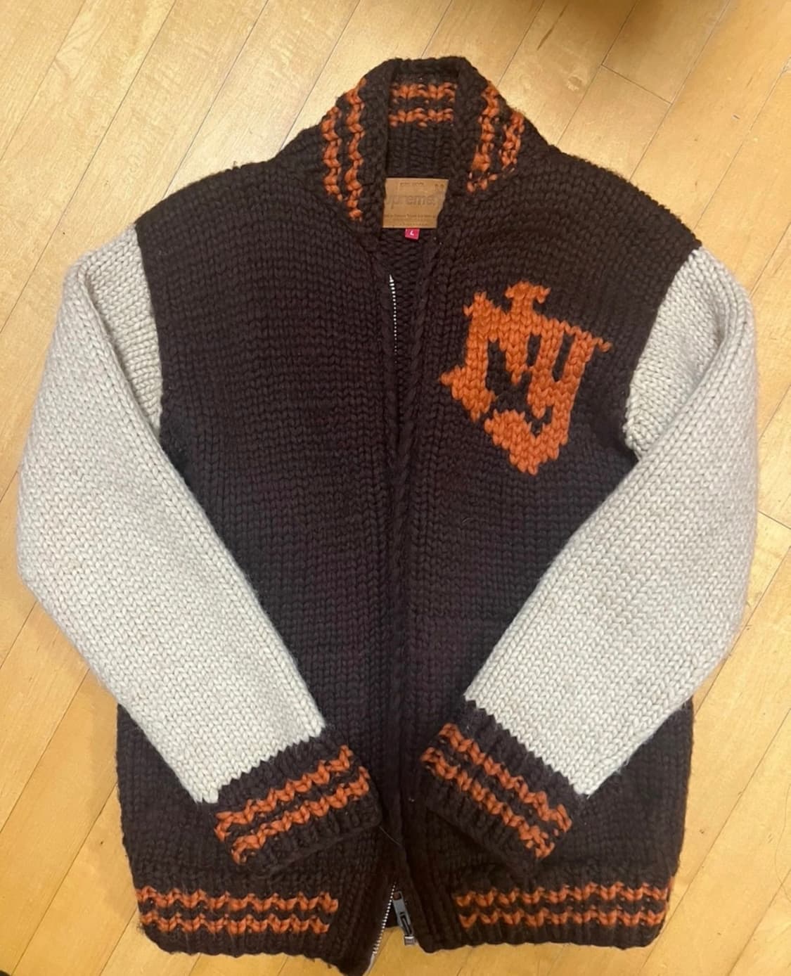 슈프림 09년 캐나다 핸드니트 자켓 L사이즈 상품이미지1