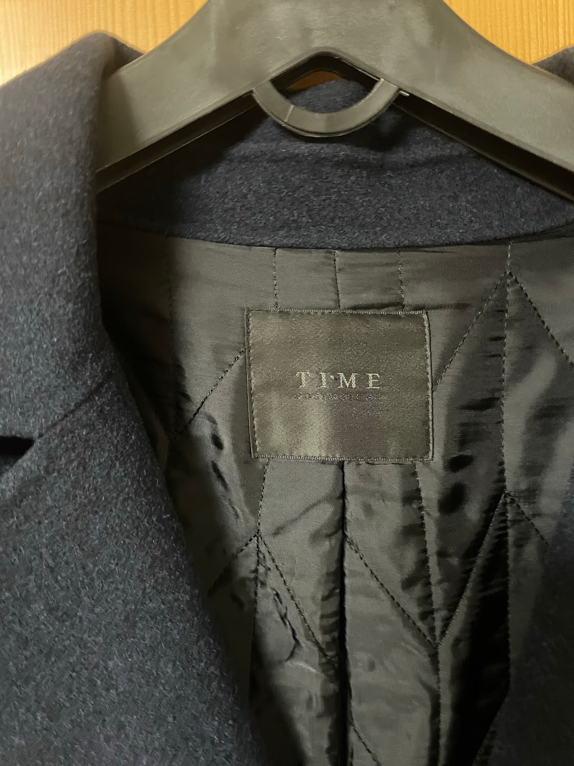 타임옴므 /  울 캐시미어 블랜디드 롱코트/ 105/ 네이비 상품이미지2