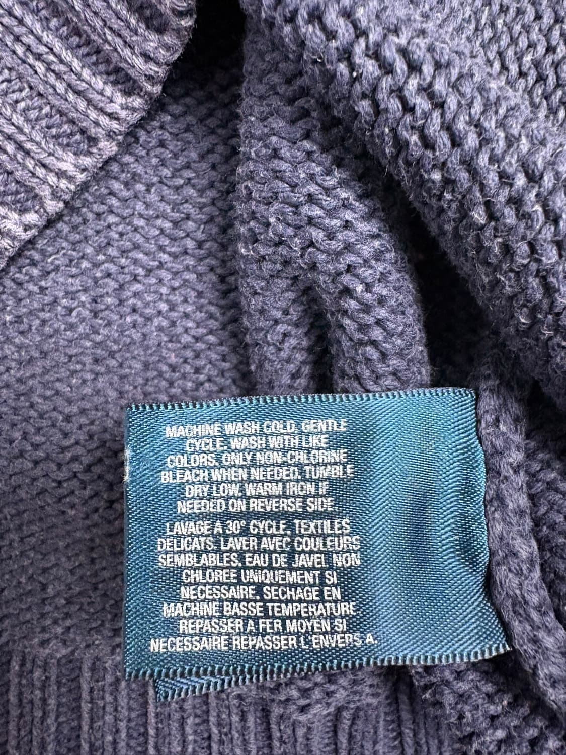 폴로 랄프로렌 니트 집업 네이비 상품이미지8