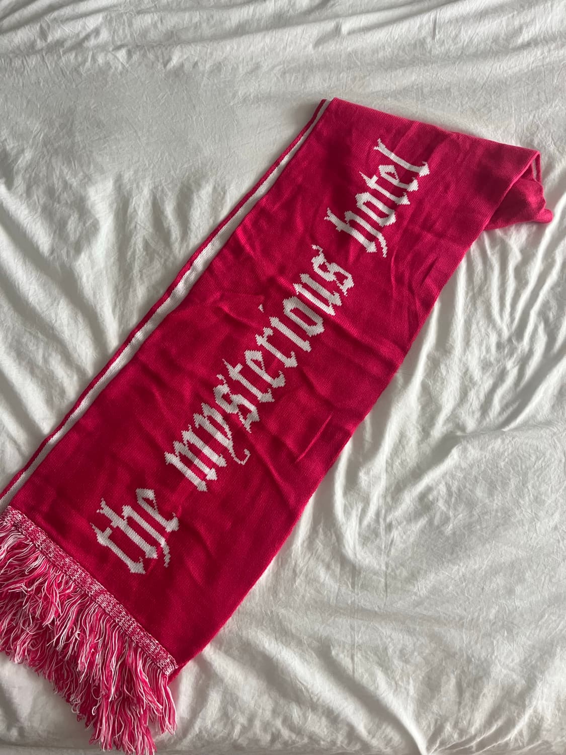 TheMysteriousHotel 핑크 머플러 상품이미지1