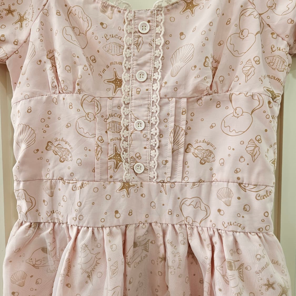 펜더리(Penderie) 머메이드 프린트 퍼프 원피스 상품이미지4