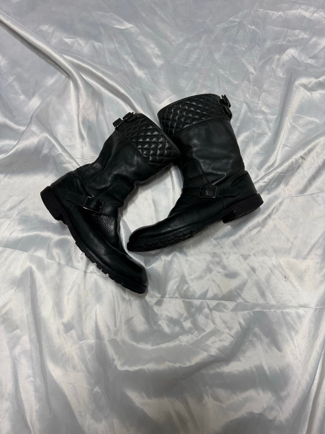 Shellac quilted leather engineered boots 상품이미지3