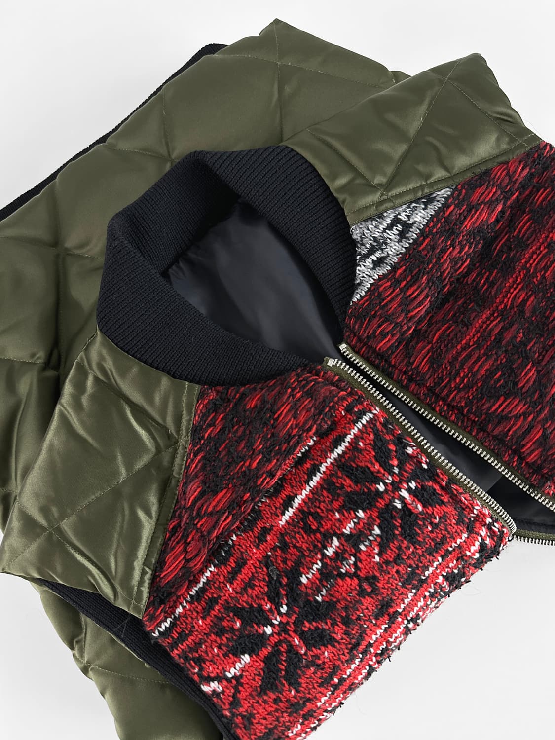 디젤 페어 아일 니트 믹스 퀼팅 베스트 상품이미지5