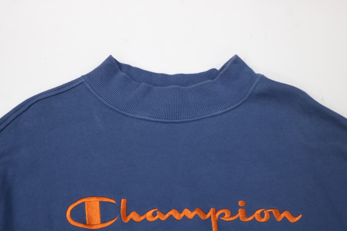 챔피온 빈티지 오렌지 자수 로고 모크넥 스웻셔츠 (M) 상품이미지4