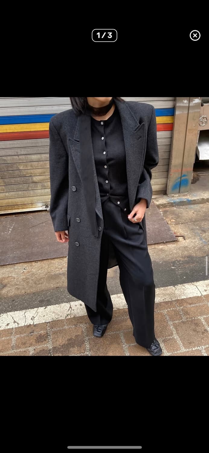 차콜 더블 울코트 상품이미지1