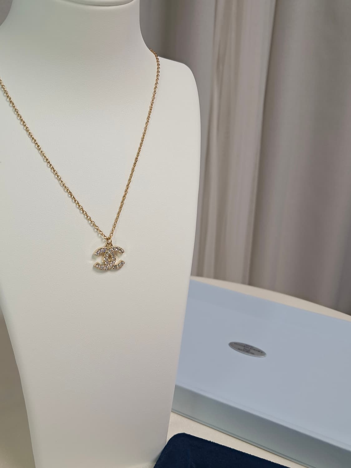 2+1 행사 (골드)샤넬 목걸이 빈티지 펜던트 크리스탈 cc 목걸이 상품이미지2