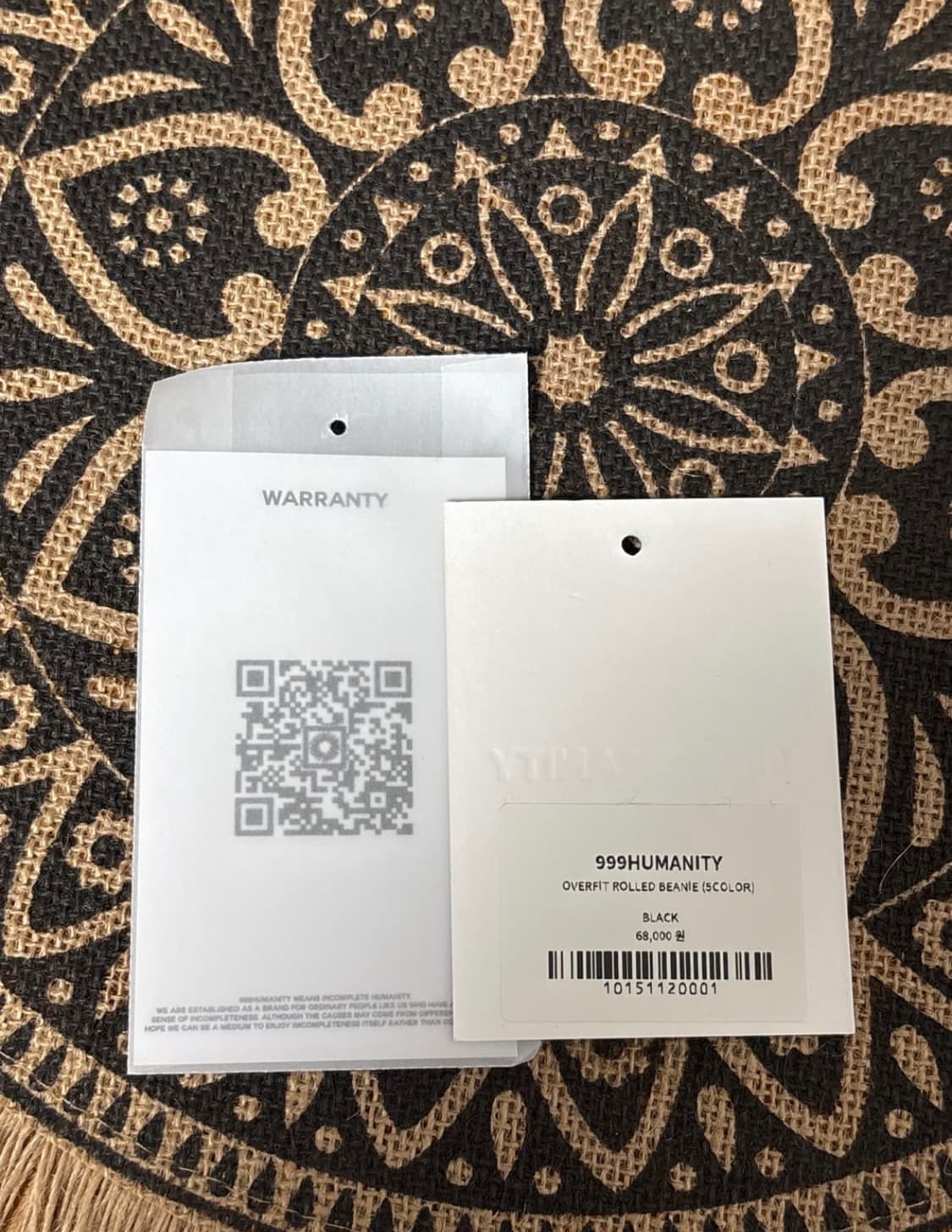 999humanity OVERFIT ROLLED BEANIE 상품이미지4