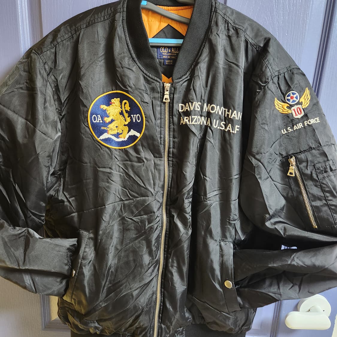 Old&all 항공점퍼 L사이즈 블랙 상품이미지1