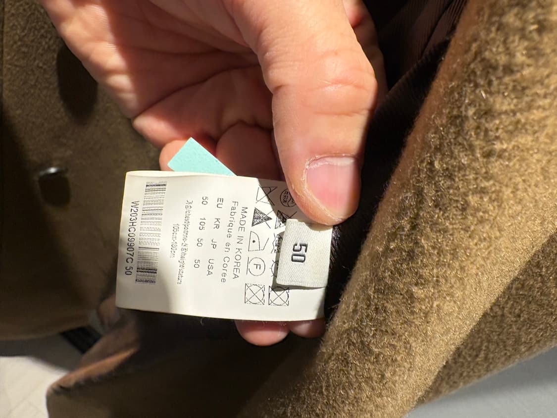 우영미 카멜 캐시미어 로브코트 50 상품이미지6