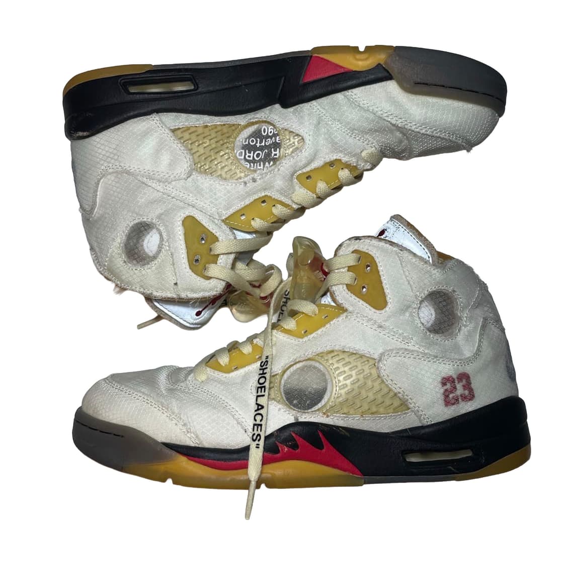 Off-White x Air Jordan 5 “Sail” 상품이미지1