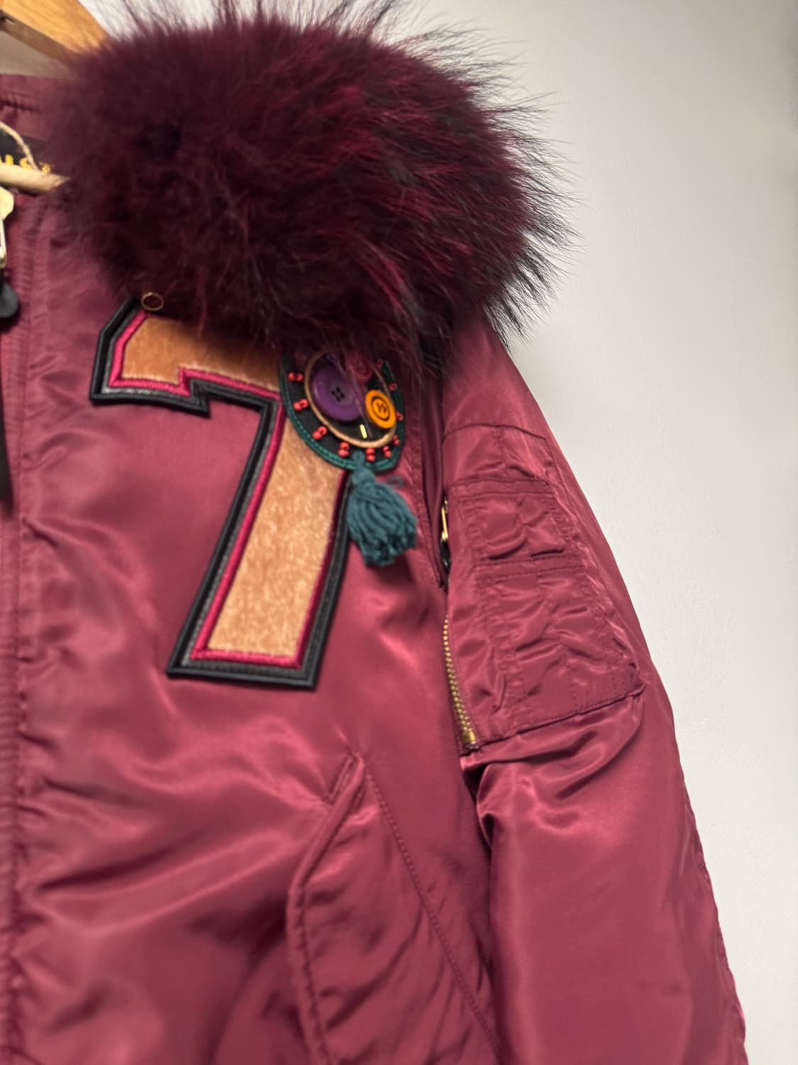 EGOIST 에고이스트 폭스 퍼 후드 MA-1 봄버 플라이트 자켓 M 상품이미지2