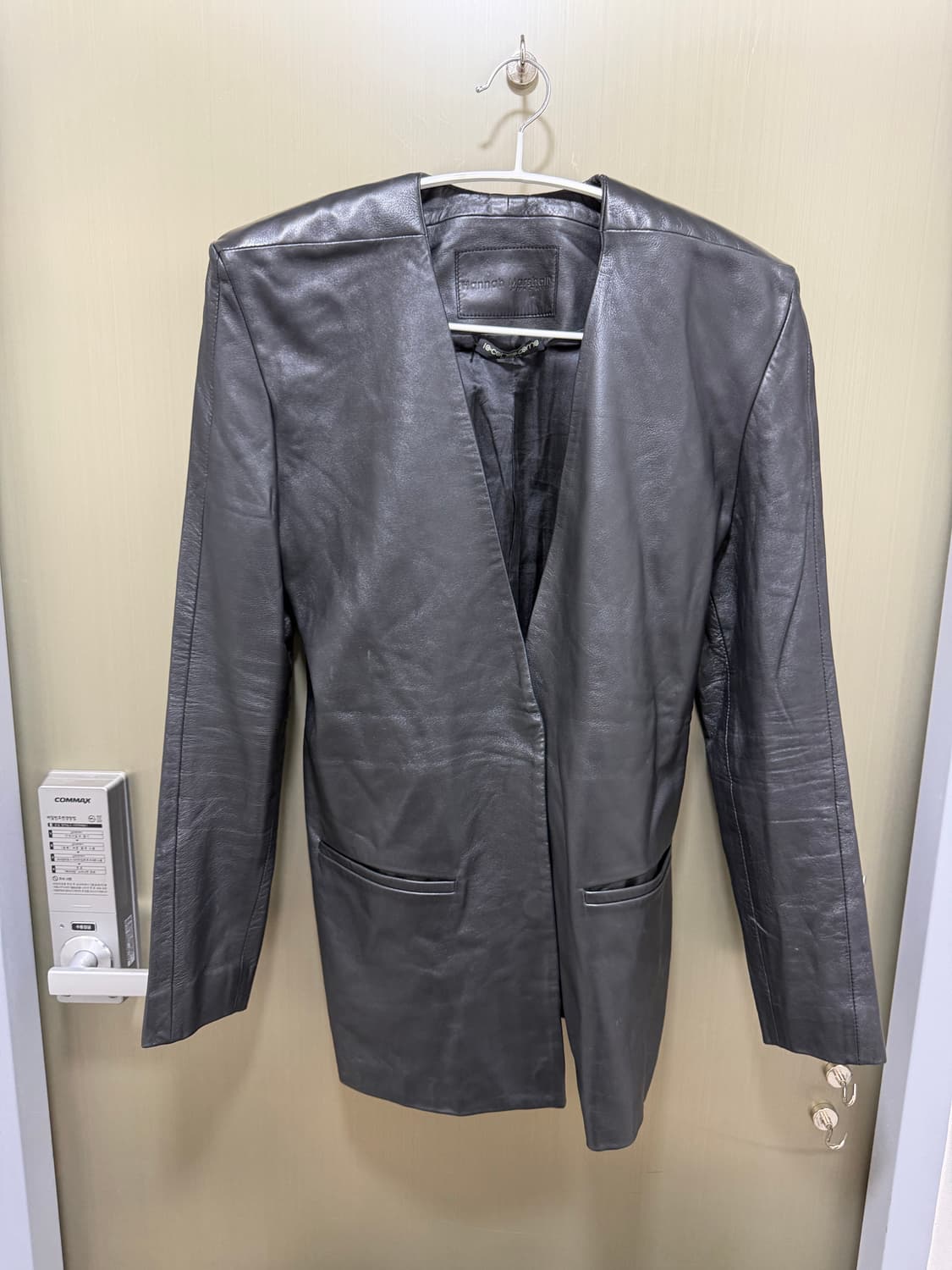 Hannah Marshall 가죽 자켓 블랙 상품이미지1