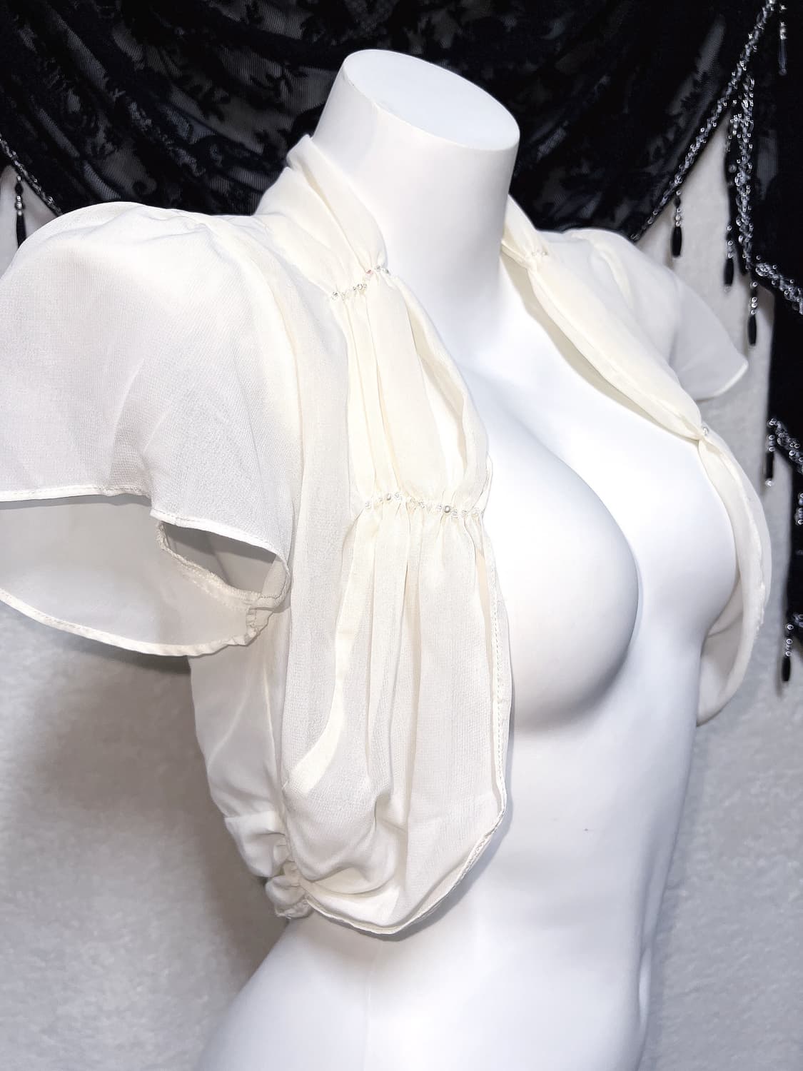 로맨틱갸루 로걀탑 진주 쉬폰 볼레로 가디건 핀터 히메 오리엔탈 페어리 상품이미지5