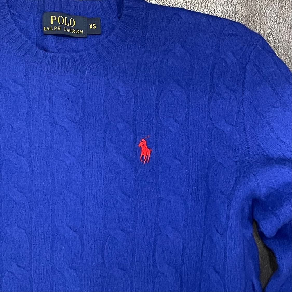 [IM] polo 폴로랄프로렌 블루  꽈배기 니트 상품이미지3