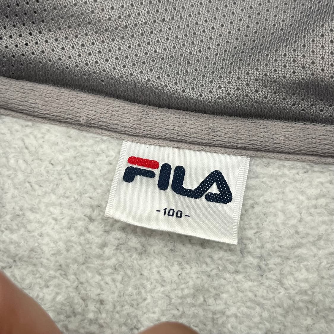 100 휠라 그레이 후드 집업 자켓 상품이미지5