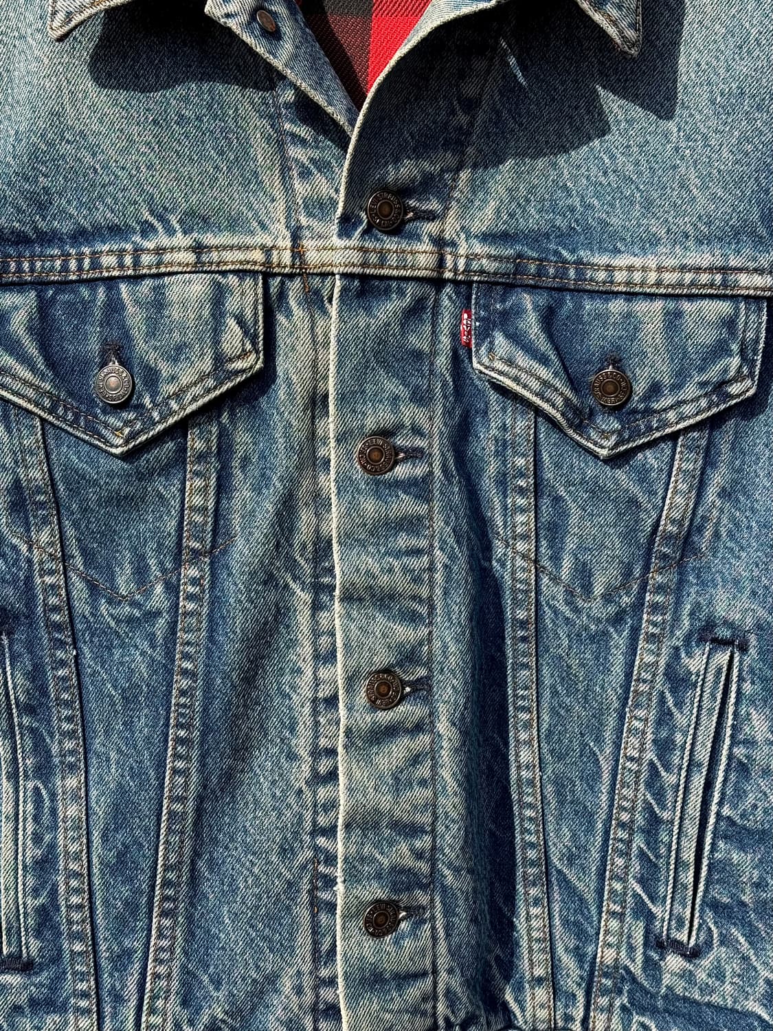 80s USA Made 리바이스 타입3 버팔로라이닝 트러커자켓 상품이미지5