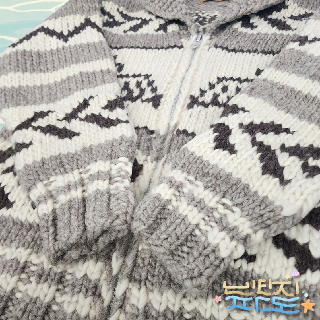 100 Flyer Hook 썬더버드 캐나다 코위찬 니트집업 상품이미지6