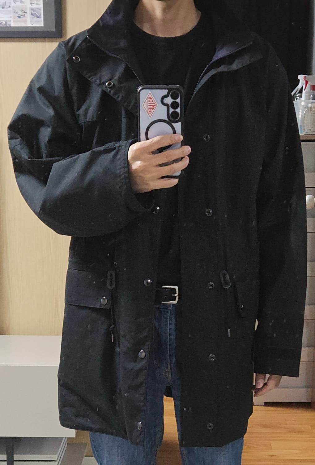 (착샷) 캡틴선샤인 코튼 필드 자켓 24fw 블랙 상품이미지8