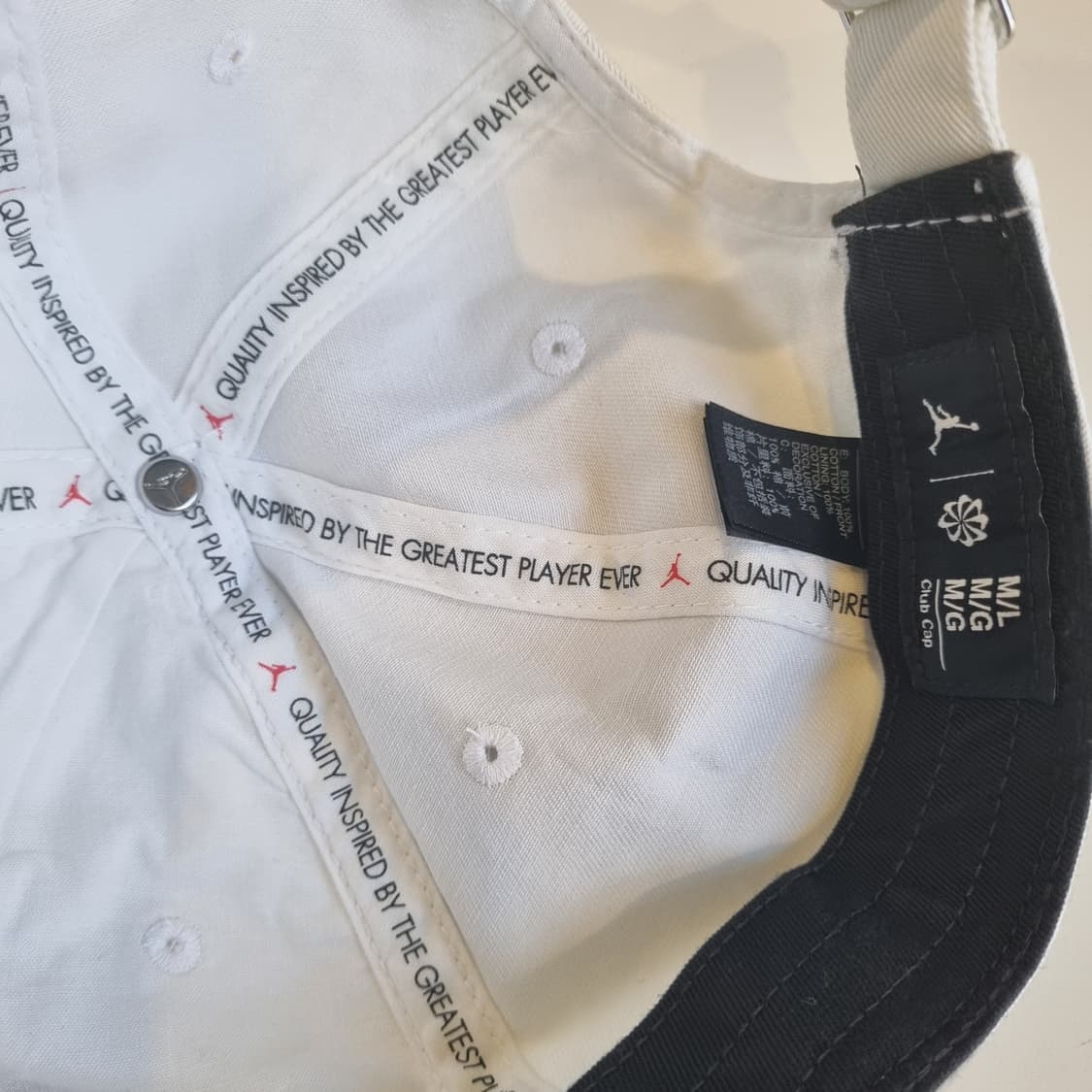 새제품 일본 나이키 조던 오사카 시티야구모자 볼캡 커플 블랙/화이트 상품이미지8