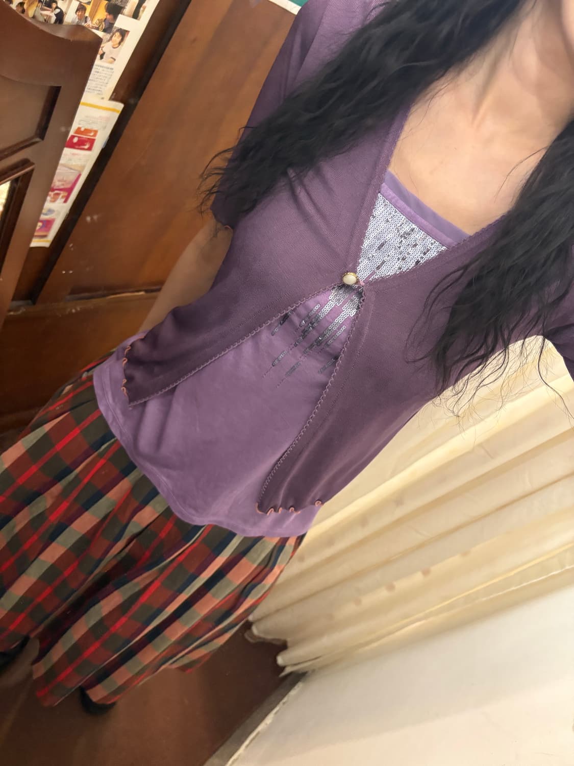 jpn vintage purple 1/2 cardigun 상품이미지1